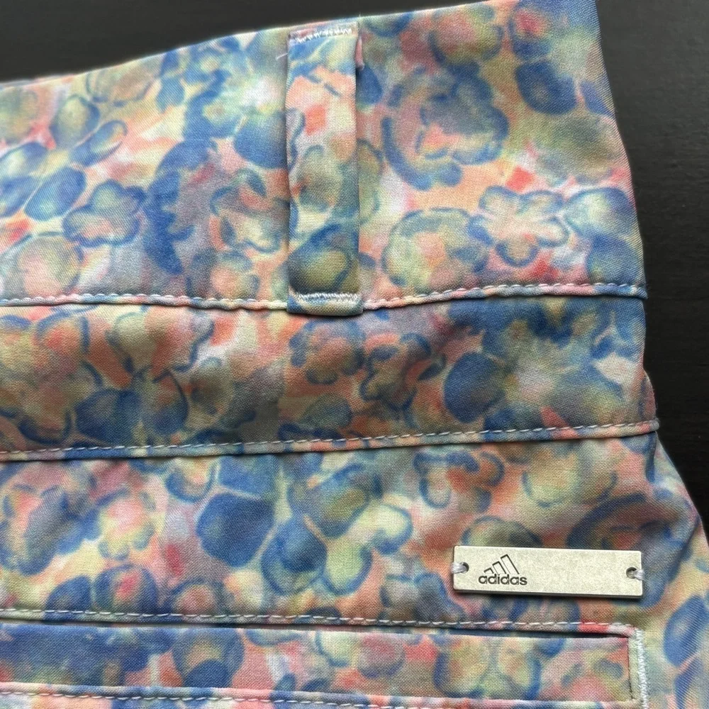ADIDAS GOLF Pastel Floral Tour Stretch Women's Mini Skort Skirt Size 8